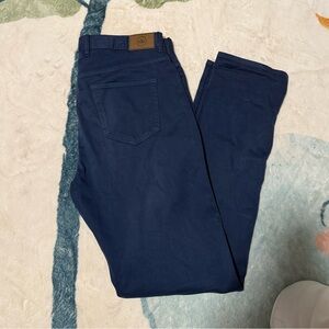 35 Peter Miller Navy Sateen Stretch Cotton 5-Pocket Pants